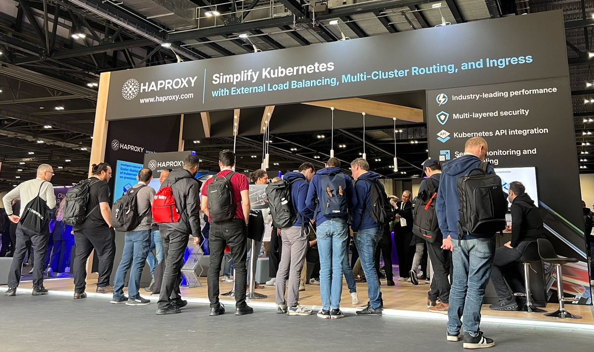 timbertrand (@timbertrand) on Twitter photo Had a lot of fun announcing our #KubeCon Day 1 raffle winner — definitely a highlight! Congratulations to the winner and thanks to everyone who visited booth N100. Make sure to stop by again today and tomorrow. More prizes on the way!
#haproxy
<a href="/HAProxy/">HAProxy Technologies</a> Had a lot of fun announcing our #KubeCon Day 1 raffle winner — definitely a highlight! Congratulations to the winner and thanks to everyone who visited booth N100. Make sure to stop by again today and tomorrow. More prizes on the way!
#haproxy
<a href="/HAProxy/">HAProxy Technologies</a>
