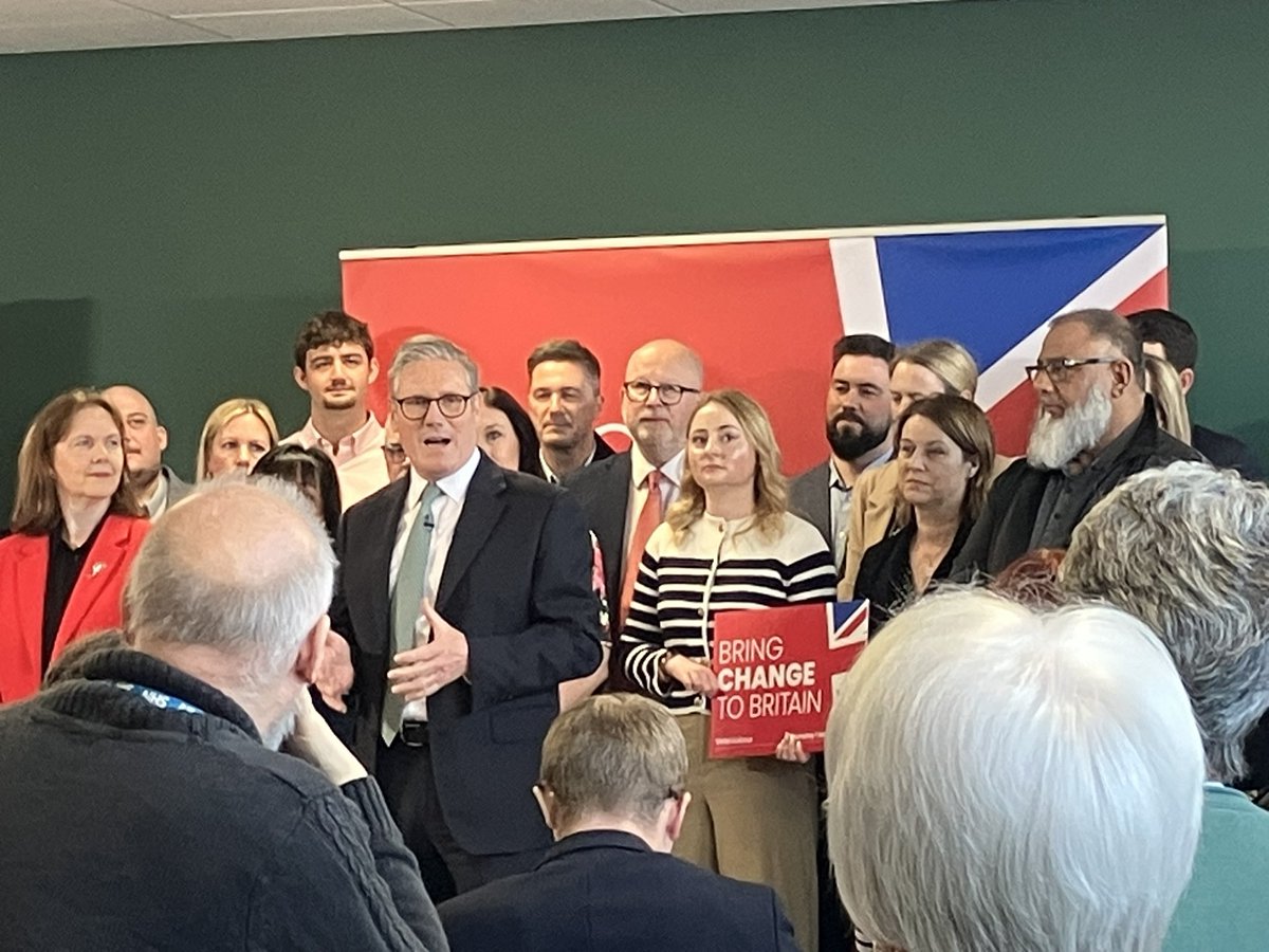 Ben Quinn (@benquinn75) on Twitter photo At Labour’s local elections launch (chesterfield)
“We’ve laid the ground for 3 interest rate cuts” says Keir Starmer 
(And possibly the only ones for a while now thanks to D Trump) At Labour’s local elections launch (chesterfield)
“We’ve laid the ground for 3 interest rate cuts” says Keir Starmer 
(And possibly the only ones for a while now thanks to D Trump)