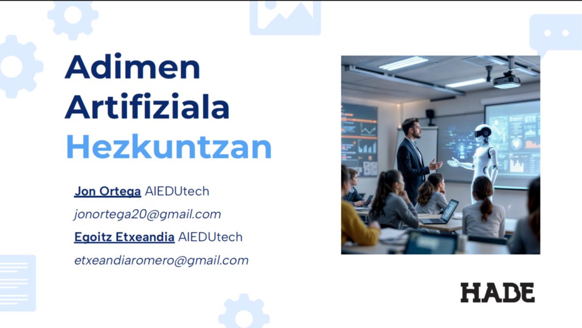 Irakasbil's tweet image. &quot;#AdimenArtifiziala hezkuntzan&quot;
@HABE_erakundea-k antolatutako web-mintegia gaur, Egoitz Etxeandiaren eskutik (#AIEDUtech)