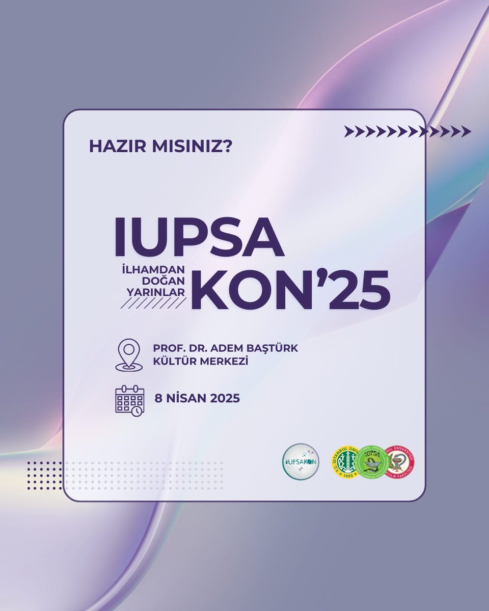 İlhamdan Doğan Yarınlar ✨ | IUPSAKON 2025

Geleceği şekillendiren en güçlü şey ilhamdır. Bir fikrin, bir hayalin, bir kıvılcımın peşinden gitmek, bilimde ve eczacılıkta yeni ufuklar açar. İşte tam da bu yüzden IUPSAKON 2025’te “İlhamdan Doğan Yarınlar” mottosuyla bir araya