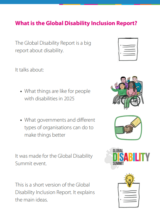Inclusion International (@inclusionintl) on Twitter photo <a href="/GDS_Disability/">Global Disability Summit</a> <a href="/IDA_CRPD_Forum/">International Disability Alliance (IDA)</a> <a href="/cbmWorldwide/">CBM Christian Blind Mission</a> <a href="/BMZ_Bund/">Bundesentwicklungsministerium</a> <a href="/UNICEF/">UNICEF</a> Self-advocates from our network made an Easy to Understand Summary of the Global Disability Inclusion Report.
Everyone should be able to engage with the report—including people with intellectual disabilities.
🔗: inclusion-international.org/news-item/maki…
#GDS2025 <a href="/GDS_Disability/">Global Disability Summit</a> <a href="/IDA_CRPD_Forum/">International Disability Alliance (IDA)</a> <a href="/GDS_Disability/">Global Disability Summit</a> <a href="/IDA_CRPD_Forum/">International Disability Alliance (IDA)</a> <a href="/cbmWorldwide/">CBM Christian Blind Mission</a> <a href="/BMZ_Bund/">Bundesentwicklungsministerium</a> <a href="/UNICEF/">UNICEF</a> Self-advocates from our network made an Easy to Understand Summary of the Global Disability Inclusion Report.
Everyone should be able to engage with the report—including people with intellectual disabilities.
🔗: inclusion-international.org/news-item/maki…
#GDS2025 <a href="/GDS_Disability/">Global Disability Summit</a> <a href="/IDA_CRPD_Forum/">International Disability Alliance (IDA)</a>