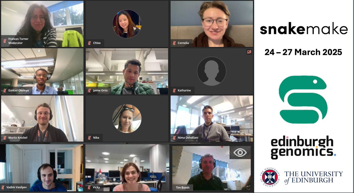 edgenome's tweet image. That’s a wrap on last week’s #Snakemake ! Thank you to our participants for their enthusiasm—hope you’re ready to supercharge your workflows! 🐍
Next week 16S lab and bioinformatics: genomics.ed.ac.uk/event/full-len…
Then long read bioinformatics April 28 - May 1
genomics.ed.ac.uk/event/introduc…