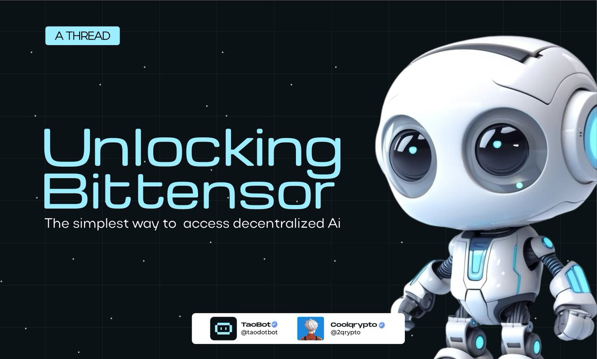 Coolqrypto 🧡👀 (@2qrypto) on Twitter photo AI is eating the world. Crypto is rewriting finance.
Now imagine both combined into a decentralized AI economy where you can earn, stake, and trade.
That’s Bittensor ($TAO)—but there’s a problem, it’s confusing as hell.
That’s why <a href="/taodotbot/">tao.bot (τ, τ)</a> exists to simplify it.
Here’s how🔻 AI is eating the world. Crypto is rewriting finance.
Now imagine both combined into a decentralized AI economy where you can earn, stake, and trade.
That’s Bittensor ($TAO)—but there’s a problem, it’s confusing as hell.
That’s why <a href="/taodotbot/">tao.bot (τ, τ)</a> exists to simplify it.
Here’s how🔻