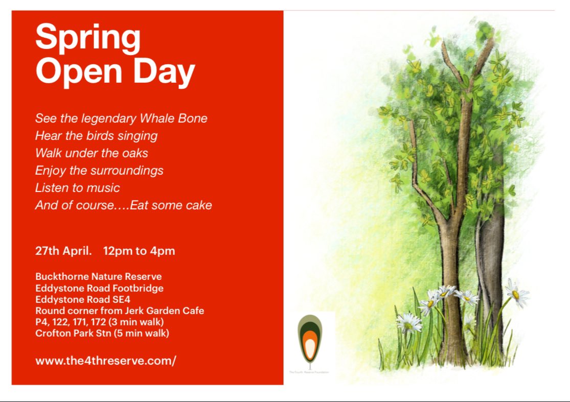 We have our Spring Open Day in April 27th 12pm to 4pm. #lewisham #se4 #outdoors #nature #wildlife #community