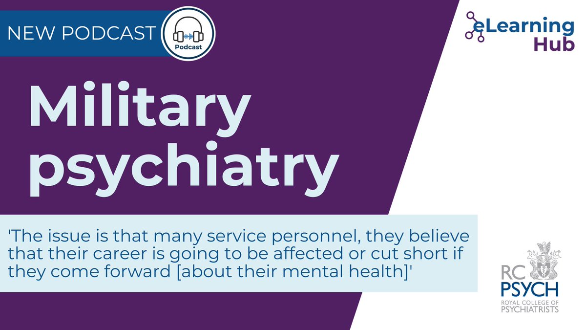 In our new CPD podcast, Dr Jeya Balakrishna and Dr Kat Peebles discuss common mental health issues and support systems within the armed forces with our guest interviewer, Dr Claire Jones.

Available now
🔗bit.ly/3RvacRg
🎧bit.ly/3X4GINU
🎧spoti.fi/4b9NDu1