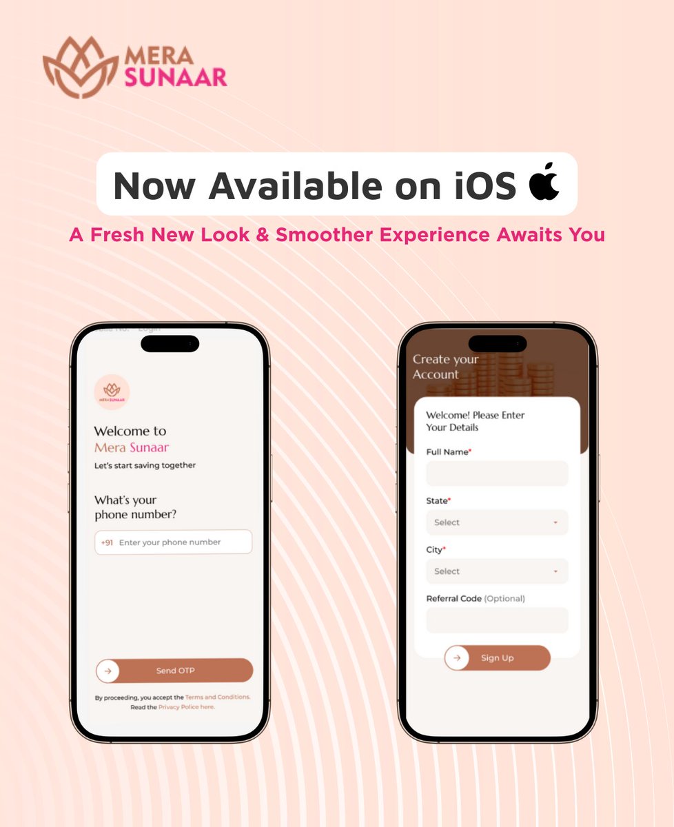 MeraSunaar's tweet image. Exciting News! Mera Sunaar is Now on iOS📱

We’ve upgraded your gold shopping experience with a brand-new design, seamless navigation, and powerful security features. 💎🚀

Swipe through to explore the new features 📲✨

#MeraSunaar #NowOniOS #AppUpdate #GoldInvestment