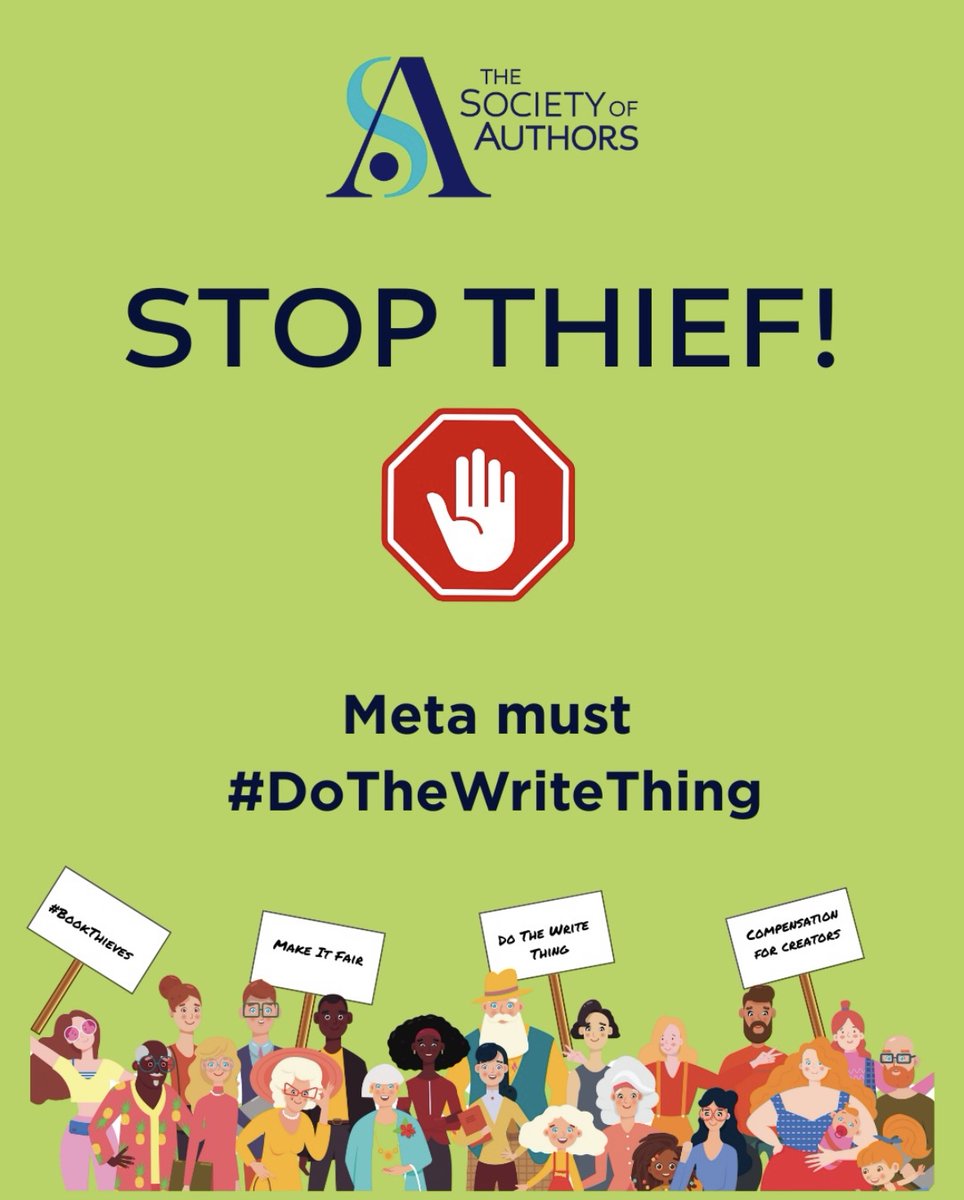 Like many of my writing friends, I’ve also had my books stolen by the LibGen pirates and the Meta AI maniacs and I am mad! I will be calling on Lisa Nandy to demand protection for the work of creatives and an assurance that we will be fairly paid for our work #DoTheWriteThing