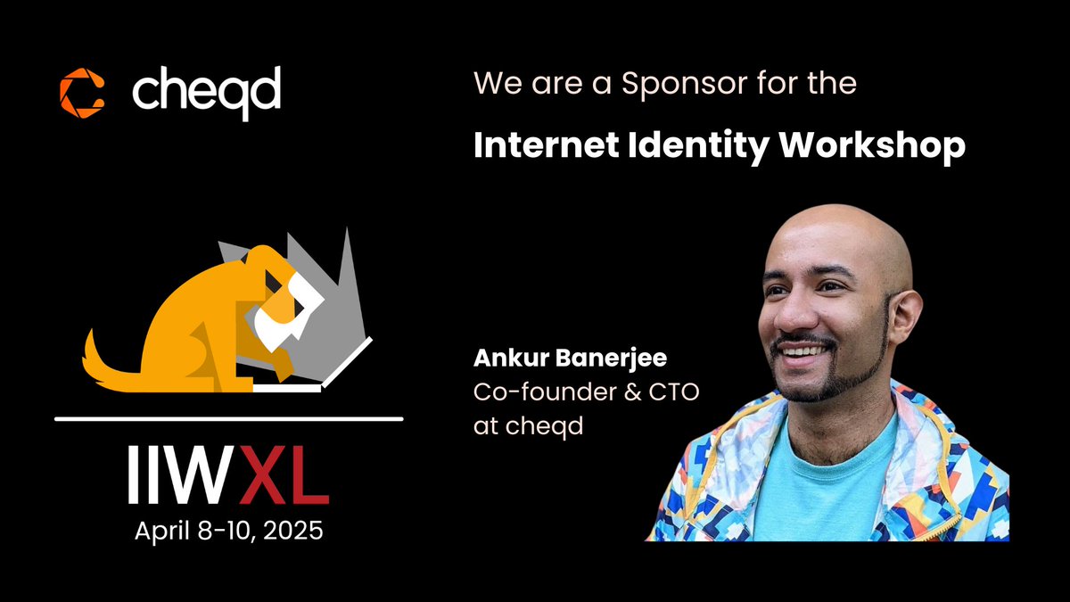 cheqd is sponsoring the <a href="/idworkshop/">Internet ID Workshop</a>, taking place April 8–10 2025, in California!🇺🇸

Our Co-founder &amp; CTO, <a href="/ankurb/">Ankur Banerjee 🆔</a>, will be attending. He's ready to dive deep into discussions on SSI and trust infrastructure.

Let’s connect if you favour user-centric identity solutions!🍷
