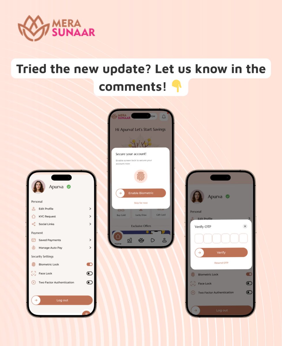 MeraSunaar's tweet image. Exciting News! Mera Sunaar is Now on iOS📱

We’ve upgraded your gold shopping experience with a brand-new design, seamless navigation, and powerful security features. 💎🚀

Swipe through to explore the new features 📲✨

#MeraSunaar #NowOniOS #AppUpdate #GoldInvestment
