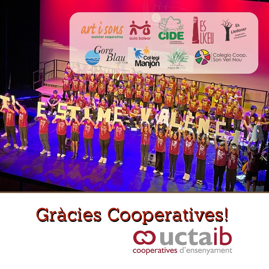 Es 🎶#ConcertSolidariCooperatiu🎶 d'<a href="/uctaib/">uctaib</a> al <a href="/teatreprincipal/">Teatre Principal de Palma</a> de Palma ha estat senzillament espectacular! Solidaritat transmesa amb música  ❤️ Intercooperació davant una necessitat urgent 🫂 Germania cooperativa! 🤝 MOLTES GRÀCIES, per tot #SomCooperativa