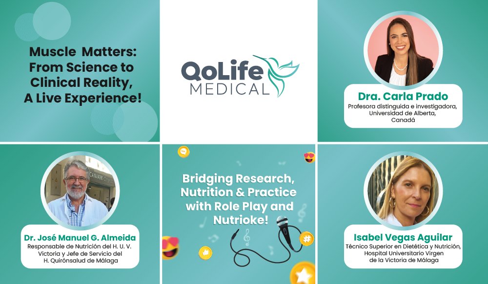 QoLife Medical (@qolifemedical) on Twitter photo ✨Muscle Matters: From Science to Clinical Reality, A Live Experience! Experiencia inmersiva de aprendizaje con gamificación en #Nutrición Clínica, Role Play y Nutrioke 🎶 #SENPE2025 📅 24/04 de 14.00-15.00h <a href="/DrCarlaPrado/">Carla Prado, PhD, RD, FCAHS</a> #IsabelVegas <a href="/jgarciaalmeida/">JoseM Garcia Almeida</a> <a href="/SENPE_/">SENPE</a>
🎤🎶📢💡🗓📍👩⚕️👨⚕️ ✨Muscle Matters: From Science to Clinical Reality, A Live Experience! Experiencia inmersiva de aprendizaje con gamificación en #Nutrición Clínica, Role Play y Nutrioke 🎶 #SENPE2025 📅 24/04 de 14.00-15.00h <a href="/DrCarlaPrado/">Carla Prado, PhD, RD, FCAHS</a> #IsabelVegas <a href="/jgarciaalmeida/">JoseM Garcia Almeida</a> <a href="/SENPE_/">SENPE</a>
🎤🎶📢💡🗓📍👩⚕️👨⚕️