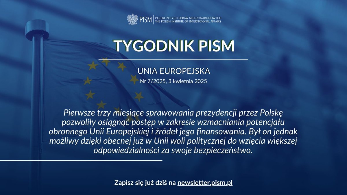 ❗️ W dzisiejszym Tygodniku unijnym ➡️ pism.pl/publikacje/tyg… omawiamy ⬇️
🔹 Półmetek polskiej prezydencji;
🔹 Unijną strategię gotowości na kryzysy i nową unijną strategię bezpieczeństwa wewnętrznego;
🔹 Kierunki ewolucji polityki spójności;
🔹 Debatę na temat reformy systemu