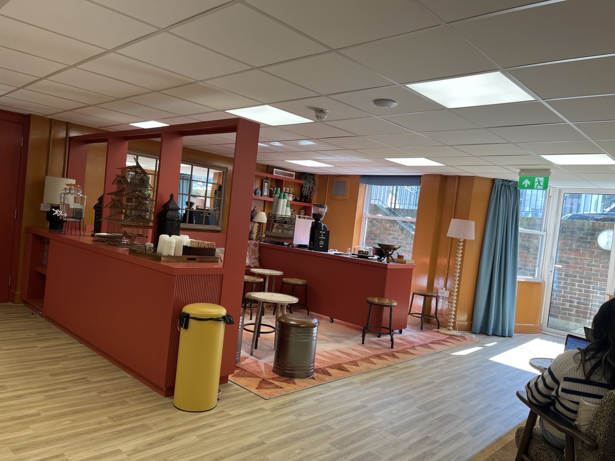 The beautiful cafe at the Ernest Harriss House community hub on Elgin Avenue! Coffee costs £2 but they ask you to pay more if you can afford to. Free community lunches on Tuesdays, Wednesdays and Fridays from 12.30.