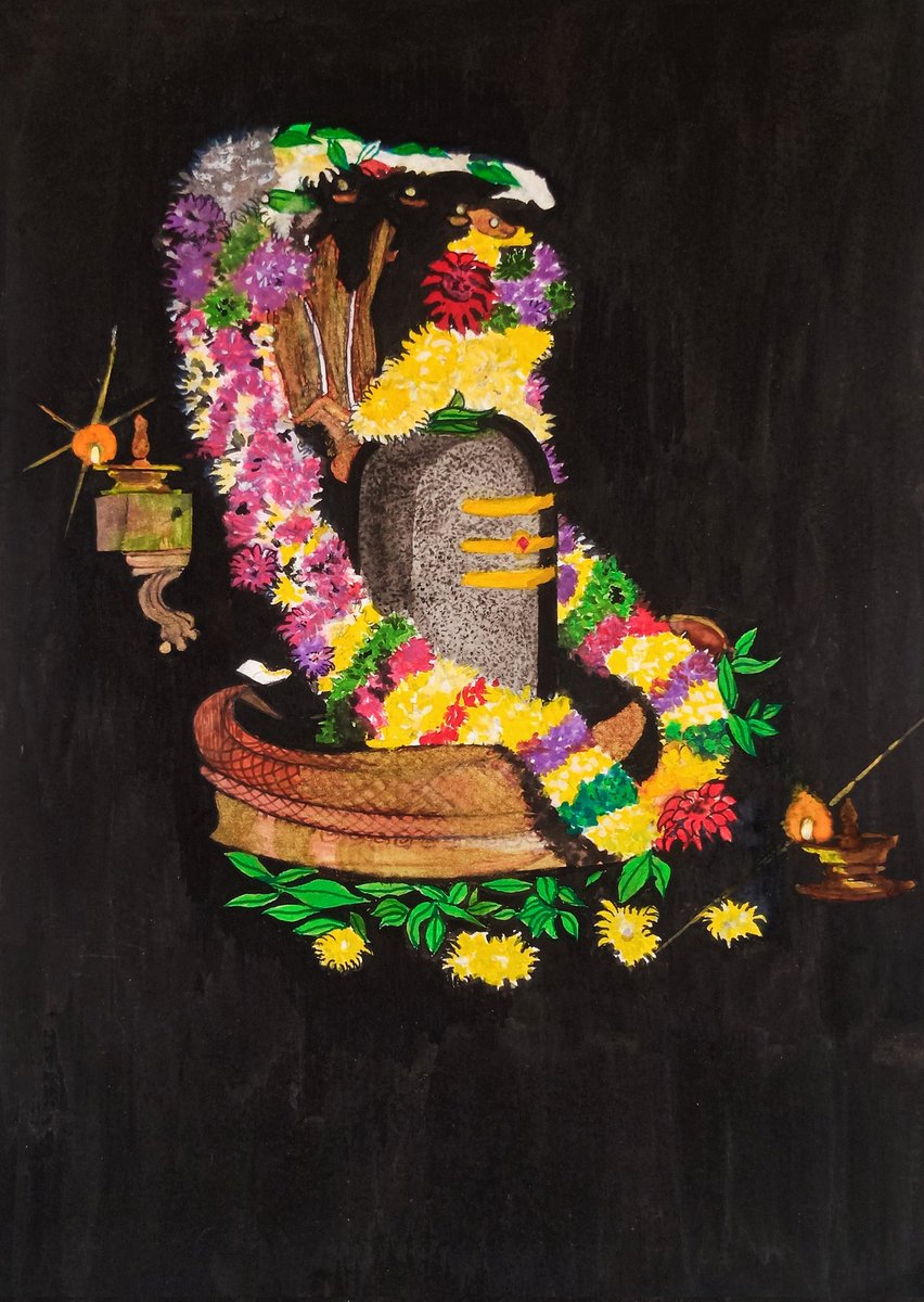 SreeArtsz's tweet photo. Water colour painting of Lord Shiva.
#art #fyp #painting #watercolor #love #drawing #artist #sketch #omnamahshivaya #haraharamahadeva #shamboshankara https://t.co/yLB6CQPZOh