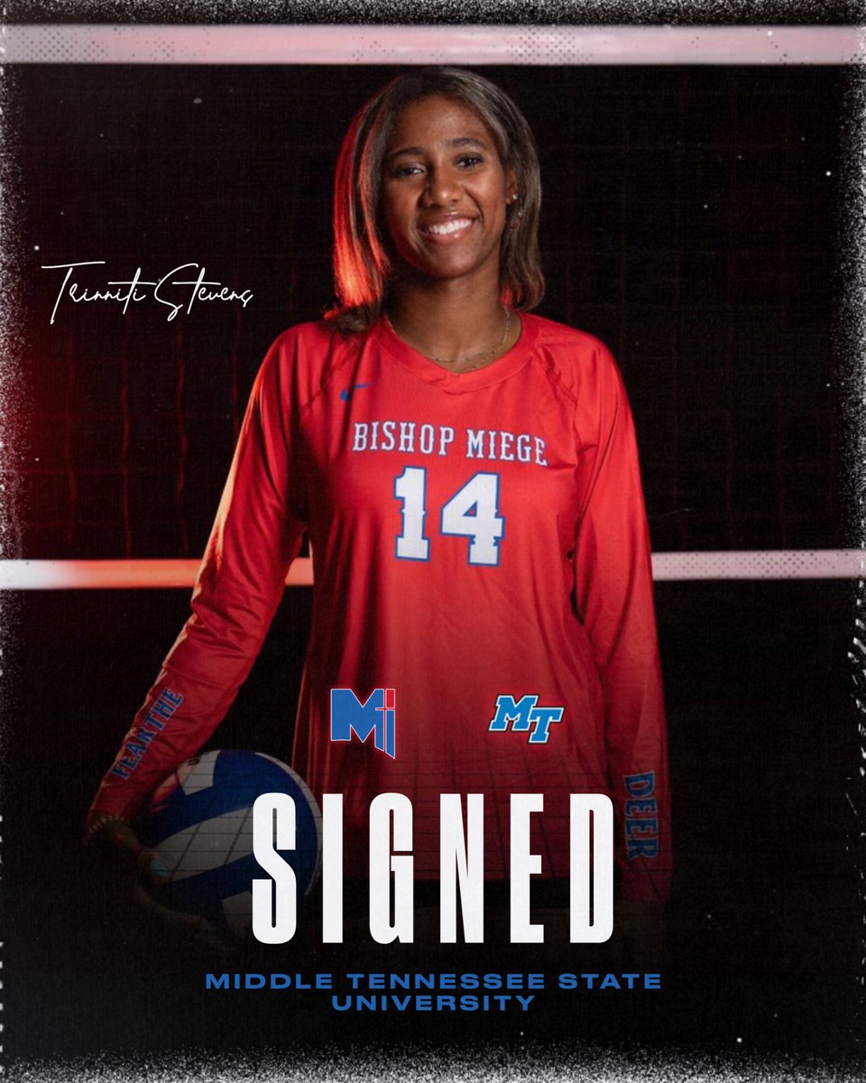 Bishop Miege Volleyball 🏐 (@bishopmiege_vb) on Twitter photo Congrats to these athletes heading onto the next level✍🏻✨💪🏼
☑️ <a href="/lauren_lopez_10/">Lauren Lopez</a> to Rockhurst🏐
☑️ Bella Franco to Benedictine🏐
☑️ Trinniti Stevens🏐 AND <a href="/KirstonVerhulst/">Kirston Verhulst</a> 🏀 to Middle Tennessee State Congrats to these athletes heading onto the next level✍🏻✨💪🏼
☑️ <a href="/lauren_lopez_10/">Lauren Lopez</a> to Rockhurst🏐
☑️ Bella Franco to Benedictine🏐
☑️ Trinniti Stevens🏐 AND <a href="/KirstonVerhulst/">Kirston Verhulst</a> 🏀 to Middle Tennessee State