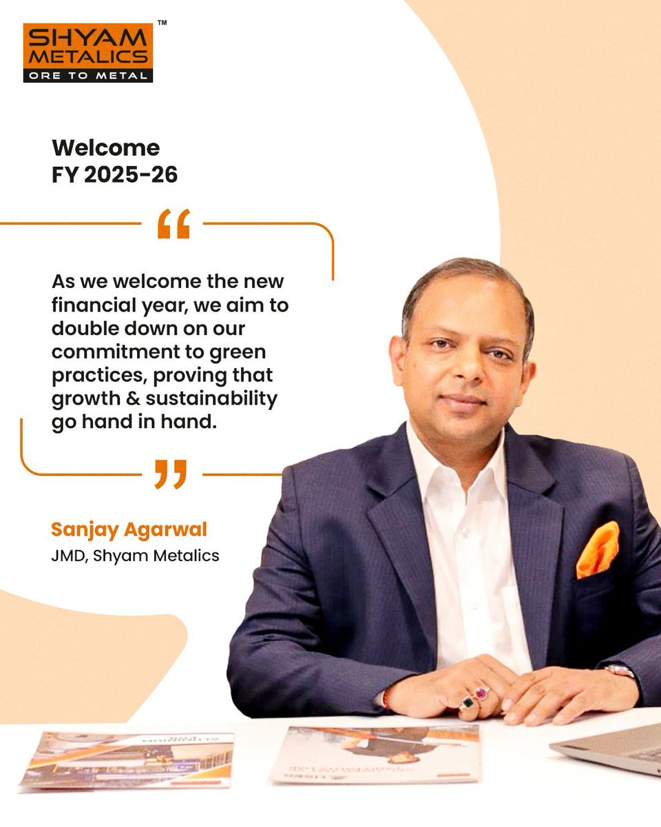 SanjayAgarwalMD's tweet photo. When sustainability and growth coexist, the future will be prosperous. As we welcome FY 2025–2026, we continue to prioritise environmental preservation and innovation. By strengthening our commitment to green practices, we take a step closer to a more #SustainableTomorrow. https://t.co/YdknOBinZq