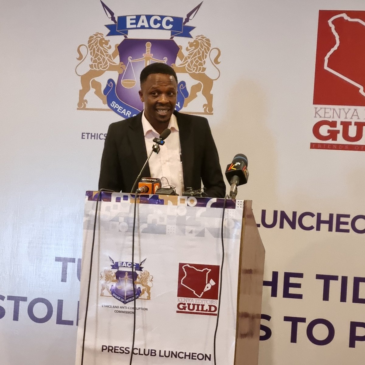 Joseph Muraya, Chair, CJAK: " Crime Reporters are foot soldiers in the fight against corruption. " #TuangamizeUfisadiTuijengeKenya