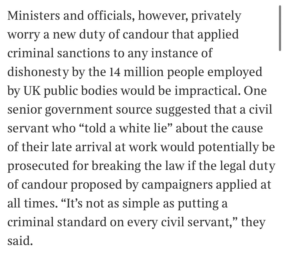 It’s important that a Hillsborough Law is done right, and in full

This attempted spin, seemingly said to water down, would be laughable if it wasn’t so serious - everyone knows this wouldn’t apply to being late for work, it’s about those who lie and mislead, causing injustice