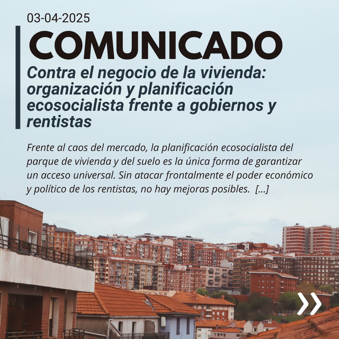 Comunicado📝

Sin atacar frontalmente el poder económico y político de los rentistas, no hay mejoras posibles. Este #5A, salgamos a las calles en todo el Estado. Expropiación y organización, planificación ecosocialista contra gobiernos y rentistas.

📲anticapitalistas.org/comunicados/5a… 🧵⬇️