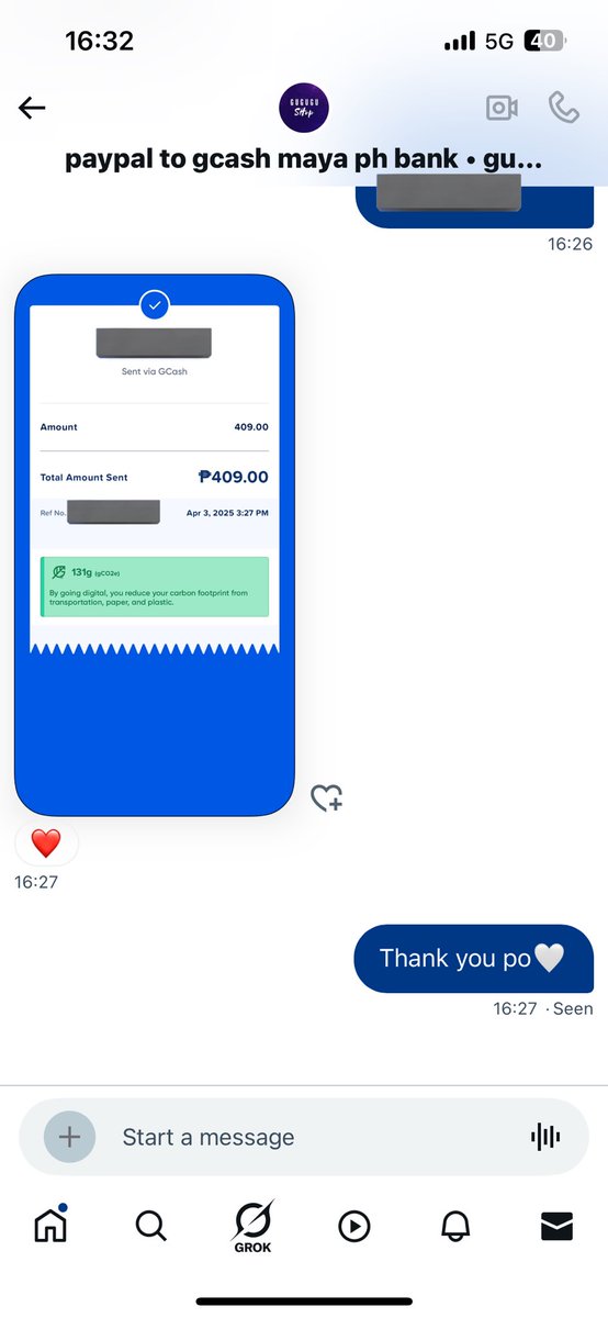 Thank you <a href="/999ShopPH/">paypal to gcash maya ph bank • gugugu shop ph</a> for a fast and successful paypal to gcash trade!! 🫶🏼🫶🏼 

 #999_proofs 🤍