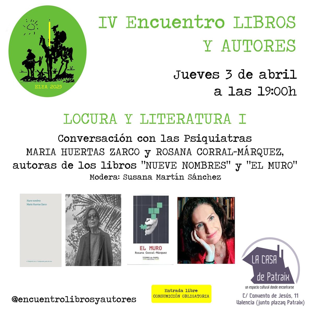 Una lúcida reflexión sobre Locura y literatura a cargo de dos psiquiatras y escritoras, en el barrio donde funcionó muchos años el Manicomio de Jesús. #EncuentroLibrosyAutores