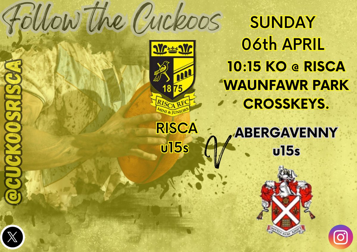 Risca rfc u15s (@cuckoosrisca) on Twitter photo This Sunday we face a physical battle <a href="/Abergavennymini/">AbergavennyRFCminis</a>. We always welcome the challenge and this should be a great contest between two evenly matched teams <a href="/RiscaRFCMandJ/">RiscaRFCMini&Junior</a> <a href="/RiscaRugby/">Risca RFC</a> This Sunday we face a physical battle <a href="/Abergavennymini/">AbergavennyRFCminis</a>. We always welcome the challenge and this should be a great contest between two evenly matched teams <a href="/RiscaRFCMandJ/">RiscaRFCMini&Junior</a> <a href="/RiscaRugby/">Risca RFC</a>