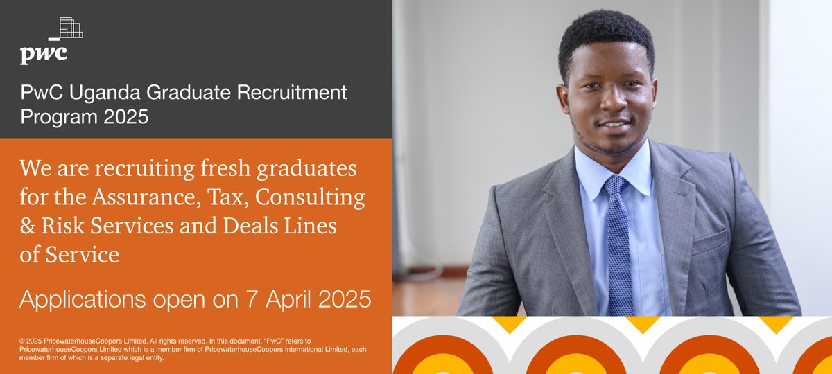 PwC_UG's tweet photo. Join our human-led, tech-powered teams to tackle challenging projects that inspire innovative thinking.
#PwCUG2025Grads #communityofsolvers #Graduate #Recruitment https://t.co/VLWVb9bPRU