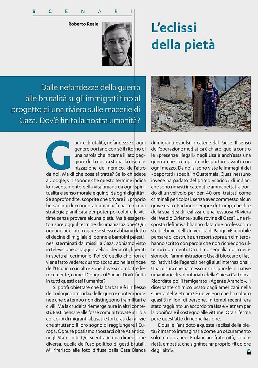 Roberto Reale (@reale_scenari) on Twitter photo #3aprile Viviamo tempi in cui brutalità e ferocia vengono ostentate. Vogliono farci abituare a un mondo fatto di disumanità e violenza. Basta mettere in fila un pò di storie per vedere come quella dell'eclissi della pietà sia strategia politica per avere consensi. Da <a href="/MSApadova/">Messaggero S.Antonio</a> #3aprile Viviamo tempi in cui brutalità e ferocia vengono ostentate. Vogliono farci abituare a un mondo fatto di disumanità e violenza. Basta mettere in fila un pò di storie per vedere come quella dell'eclissi della pietà sia strategia politica per avere consensi. Da <a href="/MSApadova/">Messaggero S.Antonio</a>