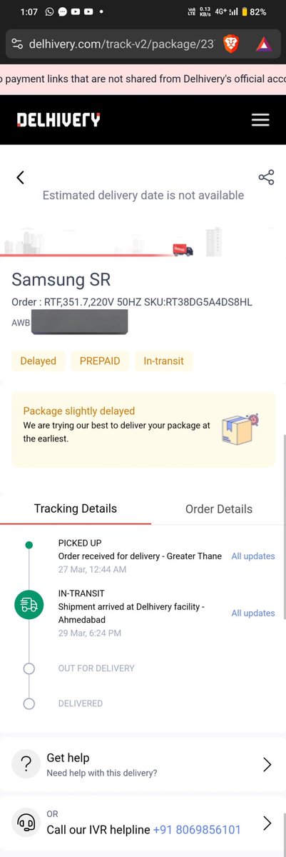 devanshdave's tweet photo. @SamsungIndia @Rajiv19370 @Samsung @amazonIN @Flipkart @jagograhakjago @PiyushGoyal @PiyushGoyalOffc @PTI_News WTF! Status on 3rd April.

Am I getting screwed 3 ways!

1. Samsung started giving a 2k discount after I ordered
2. Not letting me cancel and let me order again to avail discount
3. Unacceptable delay in order delivery https://t.co/PCl9TLNj85