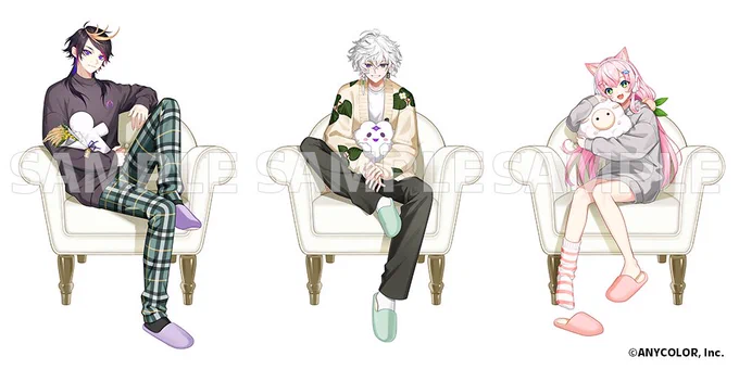 【お仕事】にじさんじ× NIJISANJI EN × Anuaコラボにて、闇ノシュウさん、叢雲カゲツさん、ヤン・ナリさんのビジュアルを担当させていただきました!何卒よろしくお願いいたします!#やみくもやんアヌア 