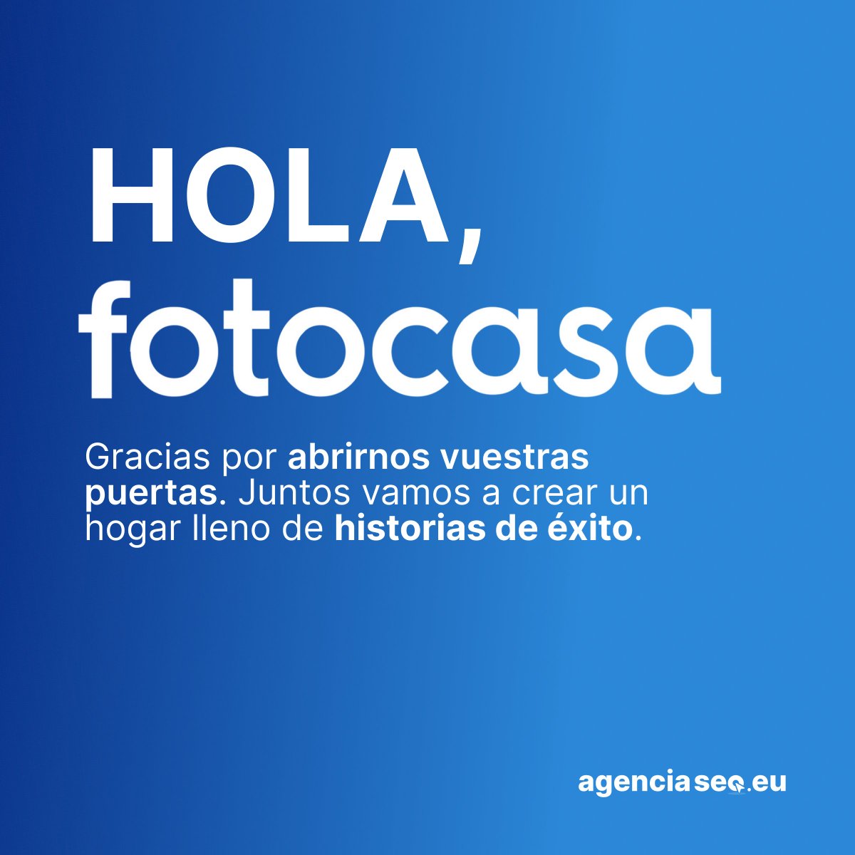 agenciaSEO.eu 🚀 (@agenciaseo_eu) on Twitter photo Y es que un 𝗛𝗢𝗟𝗔 vale más que mil palabras. Es la puerta de entrada a un saludo, a un buen gesto, a iniciar una conversación y una bonita relación. ✨
Como dicen en <a href="/fotocasa/">fotocasa 📸🏠</a> , 𝘁𝗼𝗱𝗼𝘀 𝘁𝗲𝗻𝗲𝗺𝗼𝘀 𝘂𝗻 𝘀𝗶𝘁𝗶𝗼. Desde hoy, aquí tenéis el vuestro. 🏠
¡Adelante! 🚀 Y es que un 𝗛𝗢𝗟𝗔 vale más que mil palabras. Es la puerta de entrada a un saludo, a un buen gesto, a iniciar una conversación y una bonita relación. ✨
Como dicen en <a href="/fotocasa/">fotocasa 📸🏠</a> , 𝘁𝗼𝗱𝗼𝘀 𝘁𝗲𝗻𝗲𝗺𝗼𝘀 𝘂𝗻 𝘀𝗶𝘁𝗶𝗼. Desde hoy, aquí tenéis el vuestro. 🏠
¡Adelante! 🚀