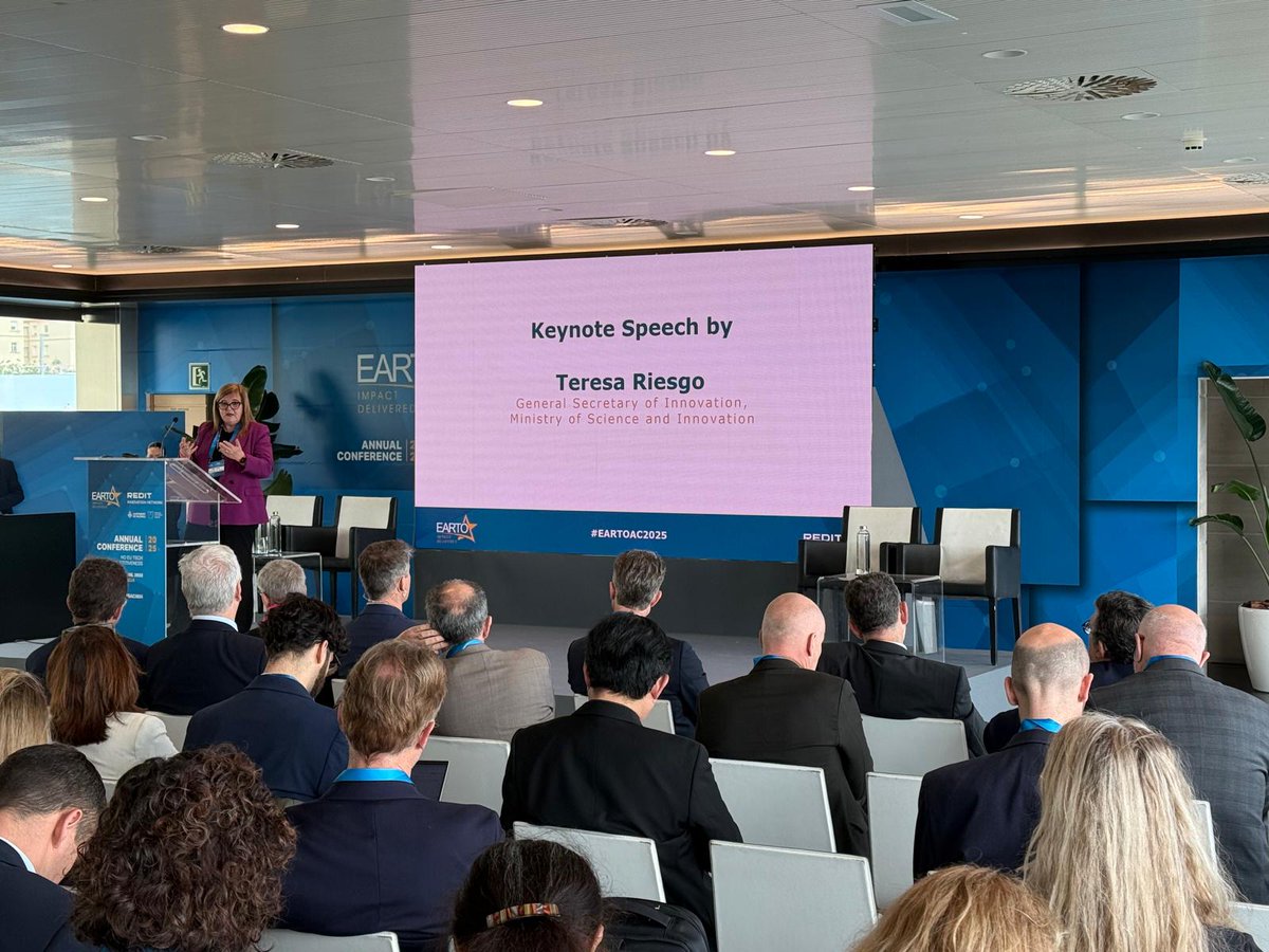EARTO (@eartobrussels) on Twitter photo Let's kick off with part 1️⃣ of #EARTOAC2025 with a keynote speech by <a href="/TeresaRiesgo/">Teresa Riesgo</a>, General Secretary of Innovation, Ministry of Science and Innovation.
👉RTOs supporting EU #Competitiveness #EARTOAC2025 Let's kick off with part 1️⃣ of #EARTOAC2025 with a keynote speech by <a href="/TeresaRiesgo/">Teresa Riesgo</a>, General Secretary of Innovation, Ministry of Science and Innovation.
👉RTOs supporting EU #Competitiveness #EARTOAC2025