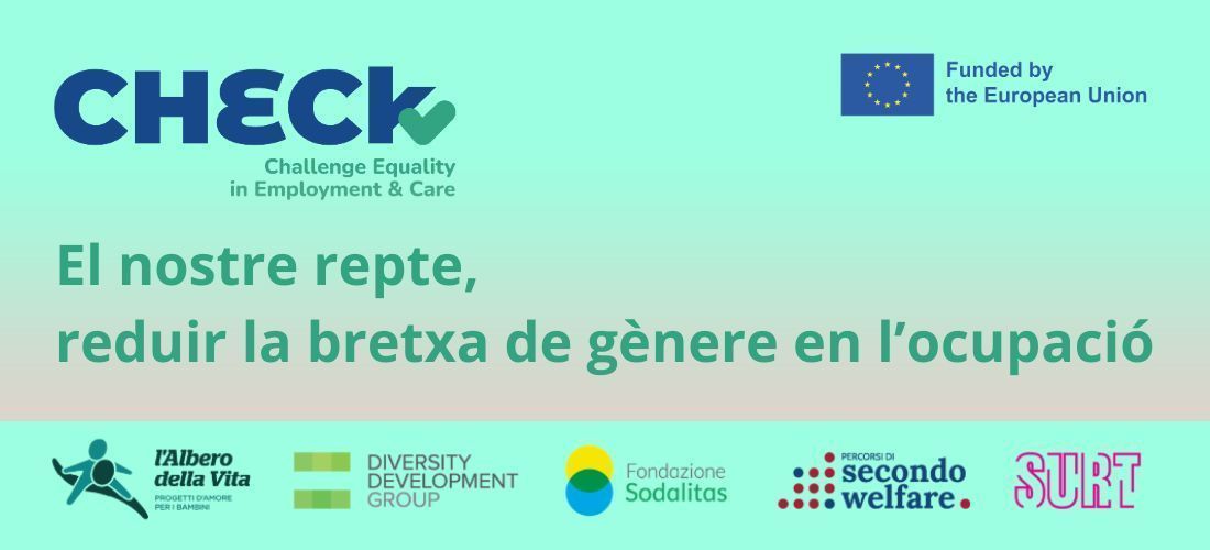 Al #CHECk – Challenge Equality in Employment and Care treballem en xarxa per reduir la bretxa de gènere en l’àmbit laboral i millorar les condicions de conciliació de la vida laboral i personal. 

🔗 buff.ly/uYnfuxM