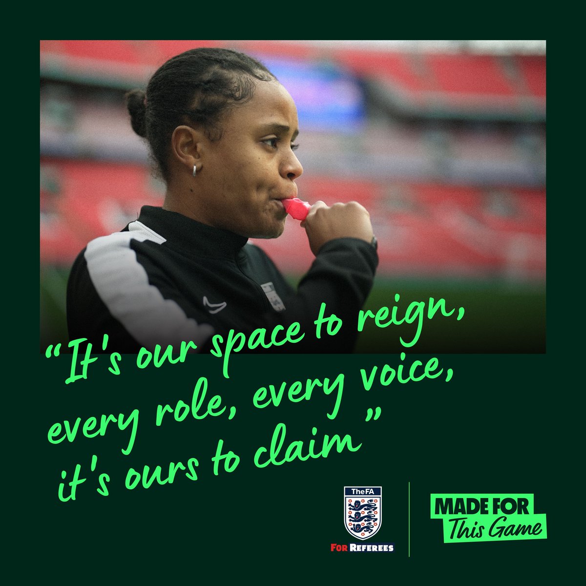 AmateurFA's tweet image. Play. Coach. Referee. Lead. Women &amp;amp; girls belong in football, no matter the role⚽ 

#MadeforthisGame

Find your role: buff.ly/Pzo7tcn