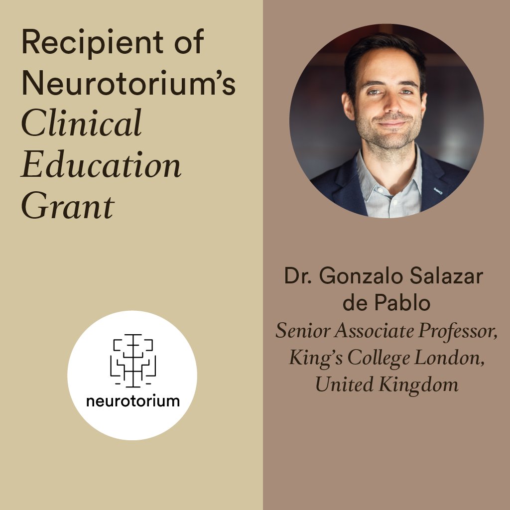 Neurotorium (@neurotorium) on Twitter photo <a href="/gsalazardepablo/">Dr Gonzalo Salazar de Pablo</a>, Senior Associate Professor at King's College London, is a recipient of Neurotorium's Clinical Education Grant! The project will train GPs & paediatricians to improve early detection & intervention for schizophrenia & bipolar disorder: neurotorium.org/grants/clinica… <a href="/gsalazardepablo/">Dr Gonzalo Salazar de Pablo</a>, Senior Associate Professor at King's College London, is a recipient of Neurotorium's Clinical Education Grant! The project will train GPs & paediatricians to improve early detection & intervention for schizophrenia & bipolar disorder: neurotorium.org/grants/clinica…