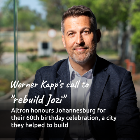 AltronGroup's tweet photo. Celebrating 60 years, we've teamed up with Michael Charton to honour the leaders who shaped Johannesburg. Our CEO, Werner Kapp, discusses how partnerships can revive the city's glory.

Read the full story: https://t.co/T3SMePHV2T 
 
#60YearsBeyond #Altron60 https://t.co/vMsBRdeml7