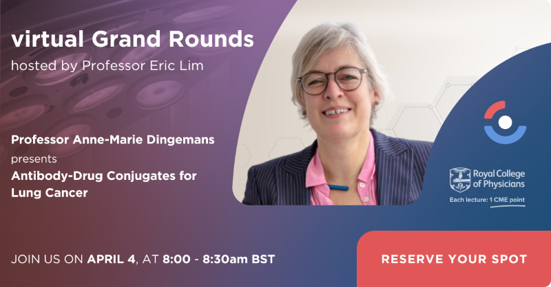 virtual Grand Rounds (@vgrandrounds) on Twitter photo Remember to join us tomorrow at 8 am BST for an exciting session with Prof. Anne-Marie Dingemans, a Pulmonologist and Professor of Thoracic Oncology at <a href="/ErasmusMC/">Erasmus MC</a>.
💡Topic: Antibody-Drug Conjugates for Lung Cancer
Register here: drericlim.com/brompton-grand… Remember to join us tomorrow at 8 am BST for an exciting session with Prof. Anne-Marie Dingemans, a Pulmonologist and Professor of Thoracic Oncology at <a href="/ErasmusMC/">Erasmus MC</a>.
💡Topic: Antibody-Drug Conjugates for Lung Cancer
Register here: drericlim.com/brompton-grand…