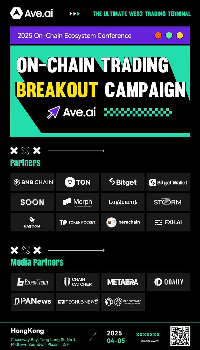 Ave Global (💊, 💊) (@aveaiglobal) on Twitter photo Its time to join the Ave.ai events🔥
Registration link⏬
1. lu.ma/4ewd3si3
2. lu.ma/r9hqm8tf
Many thanks to our partners
<a href="/BNBCHAIN/">BNB Chain</a> <a href="/bitgetglobal/">Bitget</a> <a href="/BitgetWallet/">Bitget Wallet 🩵</a> <a href="/ton_blockchain/">TON 💎</a> <a href="/soon_svm/">SOON - Solana Optimistic Network (Mainnet Arc)</a> <a href="/MorphLayer/">Morph</a> <a href="/logearn_cn/">LogEarn 中文 |AI Driven | 100x 💎 🐕 MEME Hunter</a> <a href="/FeiXiaoHaoX/">非小号</a> <a href="/KaBoomTradeBot/">KaBoom - Industry’s 1st Trader IQ Test is Live!</a> Its time to join the Ave.ai events🔥
Registration link⏬
1. lu.ma/4ewd3si3
2. lu.ma/r9hqm8tf
Many thanks to our partners
<a href="/BNBCHAIN/">BNB Chain</a> <a href="/bitgetglobal/">Bitget</a> <a href="/BitgetWallet/">Bitget Wallet 🩵</a> <a href="/ton_blockchain/">TON 💎</a> <a href="/soon_svm/">SOON - Solana Optimistic Network (Mainnet Arc)</a> <a href="/MorphLayer/">Morph</a> <a href="/logearn_cn/">LogEarn 中文 |AI Driven | 100x 💎 🐕 MEME Hunter</a> <a href="/FeiXiaoHaoX/">非小号</a> <a href="/KaBoomTradeBot/">KaBoom - Industry’s 1st Trader IQ Test is Live!</a>