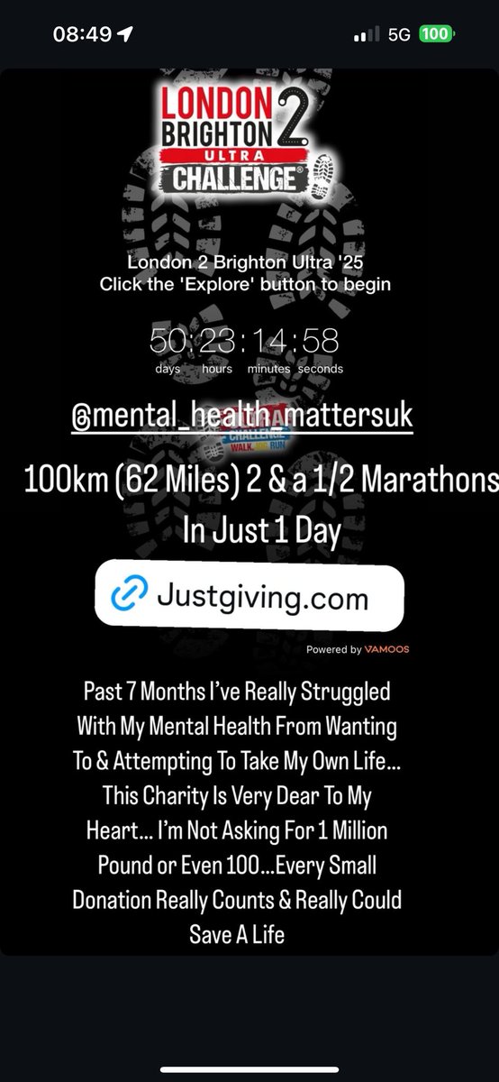 Heyyy Guys My Dad Is Running 100km in 1 day for Charity…. please Donate If You can justgiving.com/page/james-bry… or go follow him on instagram @james_bryson99