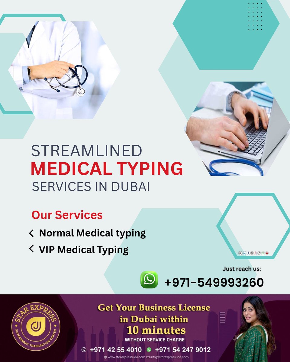 star_government's tweet image. Efficient and Accurate Medical Typing Services – Get Your Medical Documents Processed Quickly and Hassle-Free with Our Expert Assistance!&quot;

#starexpress
#MedicalTypingServices #FastAndAccurate #HassleFreeProcessing #ExpertTyping
