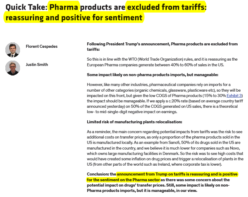 BiotechAnalysst's tweet photo. $XBI the announcement from Trump on tariffs is #reassuring and is #positive for the #sentiment on the #Pharma sector as there was some concern about the
potential impact on drugs’ transfer prices https://t.co/3NiJQpgndJ
