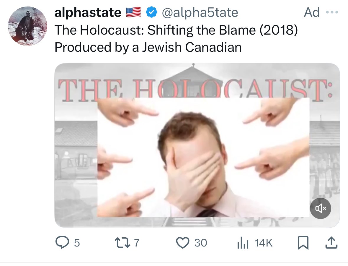 jeffboxer's tweet photo. It shouldn’t have taken this long, but the final straw for me uninstalling X was getting served this two-hour Holocaust denier video as an “ad.” ✌️ https://t.co/MgedJQdtJc