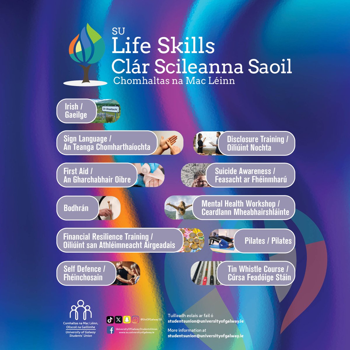 Your weekly Email | Do r-phost seachtainiúil

🏳️‍⚧️T-Fund closes tomorrow
🗳️Election results 
📚Extra Study Space
🏆Student Achievement Awards
♻️Donate don't dump
❤️safeTALK Training

+ more here: 
su.universityofgalway.ie/news/su-weekly…

#DoChomhaltas #UniversityofGalway