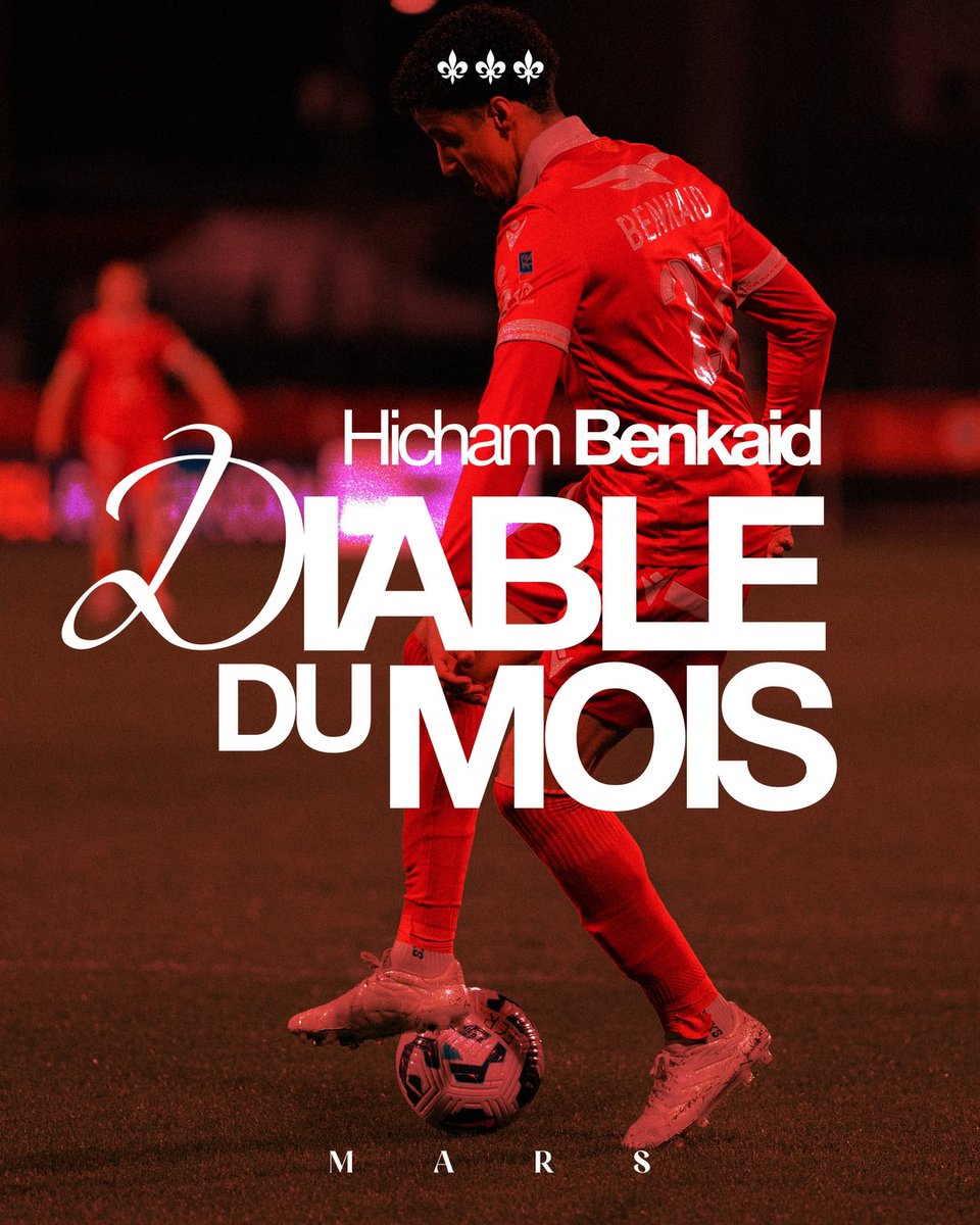 𝗛𝗶𝗰𝗵𝗮𝗺 𝗕𝗲𝗻𝗸𝗮𝗶𝗱, 𝗗𝗶𝗮𝗯𝗹𝗲 𝗱𝘂 𝗺𝗼𝗶𝘀 𝗱𝗲 𝗺𝗮𝗿𝘀 🔴⚪

Buteur lors de 3 des 4 matchs en mars, Hicham Benkaid est élu Diable du mois pour la cinquième fois consécutive. Il devance Mathieu Mion et Mustapha Benzia. 

Félicitations <a href="/HichmBenko/">Hicham Benkaid</a> ! 🎩

#TeamFCR