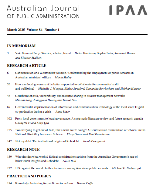 📣🆕Vol 84(1) is out☀️❗️

We are thrilled to present the latest Issue 8⃣4⃣(1⃣)

This Issue includes a reflection of <a href="/gemcarey/">Prof Gemma Carey, PhD MMedSci</a>'s legacy
7⃣ Research articles 
2⃣ Research notes
1⃣ Practice and policy article

Read, review &amp; engage with excellent pieces👇

onlinelibrary.wiley.com/toc/14678500/2…
