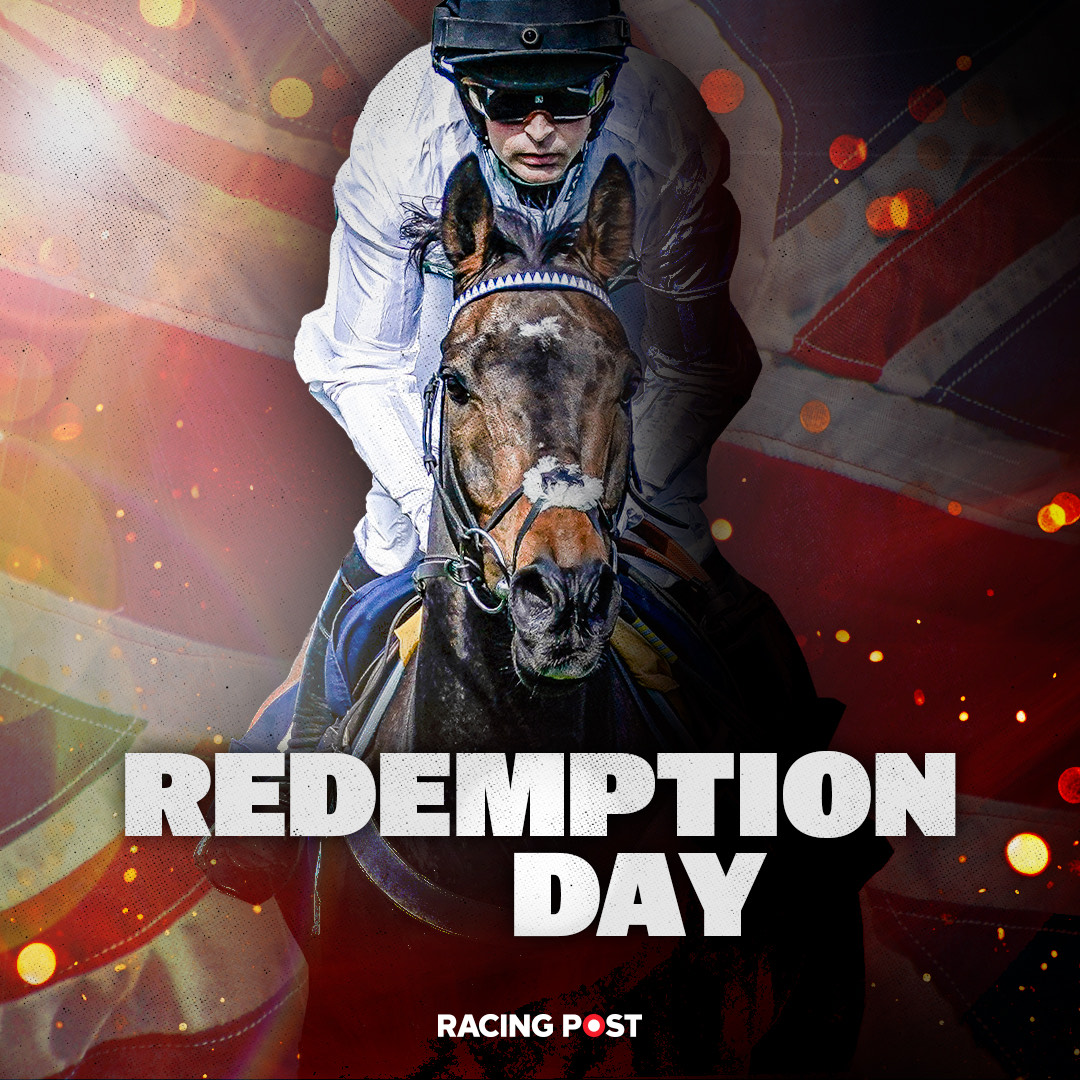 RacingPost's tweet photo. It's #RedemptionDay for Constitution Hill ⚪️⚫️
Do you think he wins the Aintree Hurdle? 👀 https://t.co/6VQqnHzhic