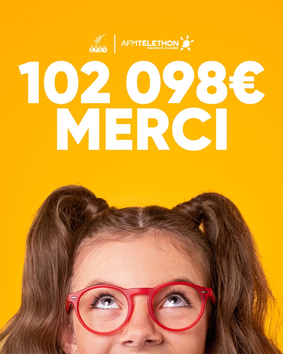 💪 102 098€ collectés par la FFEPGV pour le #Téléthon !🎗️ 

Merci à nos clubs, comités et adhérents pour leur engagement 🙌 

Mention spéciale à notre cagnotte en ligne, la plus élevée de France ! 🏆 

#Solidarité #SportSanté