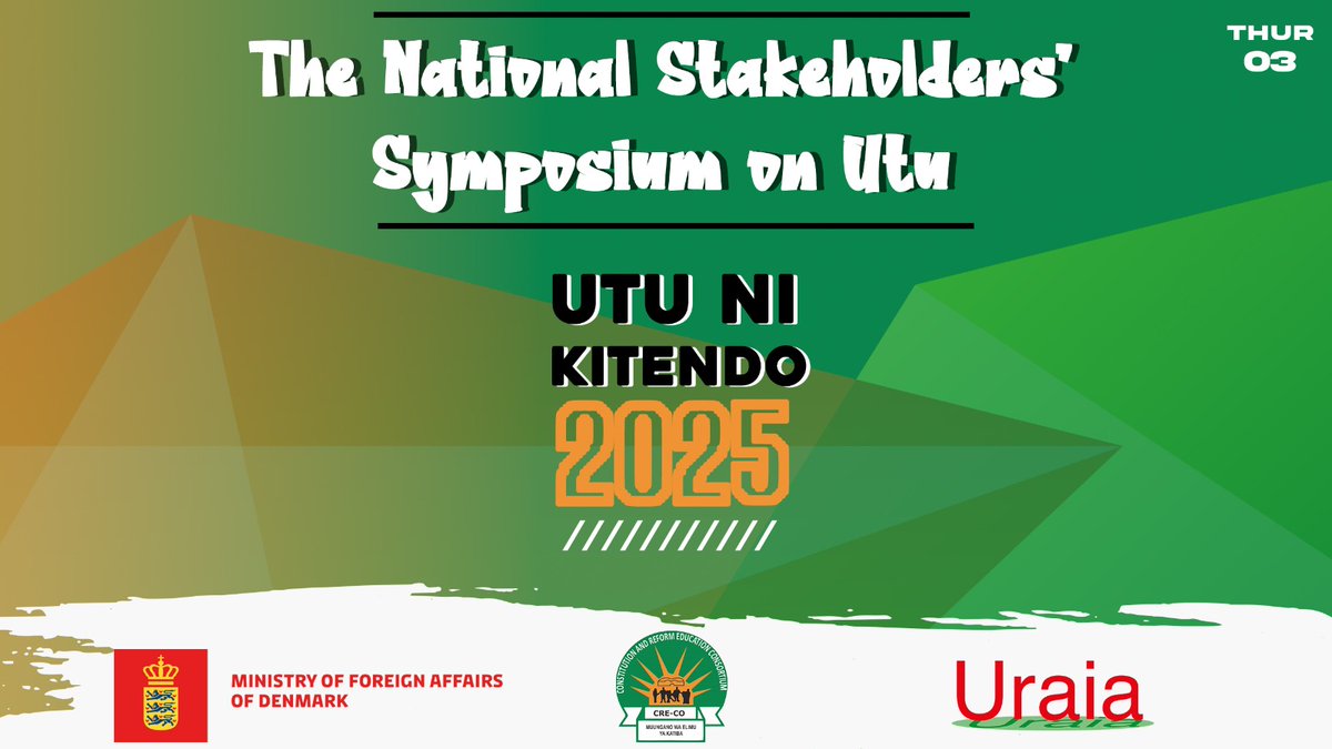 CRECOKenya's tweet photo. CRECO is currently hosting the National Stakeholders Symposium on UTU. Join the discussion on https://t.co/YkySYI8dre 

#UTUKenya
#UtuNiKitendo https://t.co/TyNjU2Eog4