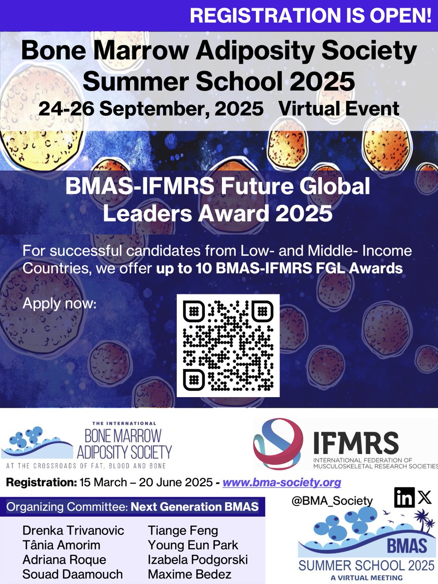 📣Exciting opportunity for LMICs researchers 

Apply now for the BMAS-<a href="/IFMRSGlobal/">IFMRS</a> Future Global Leaders #award and receive FREE Summer School 2025 registration PLUS one-year BMAS membership waiver!

This is a great opportunity to join the activities of this vibrant society!