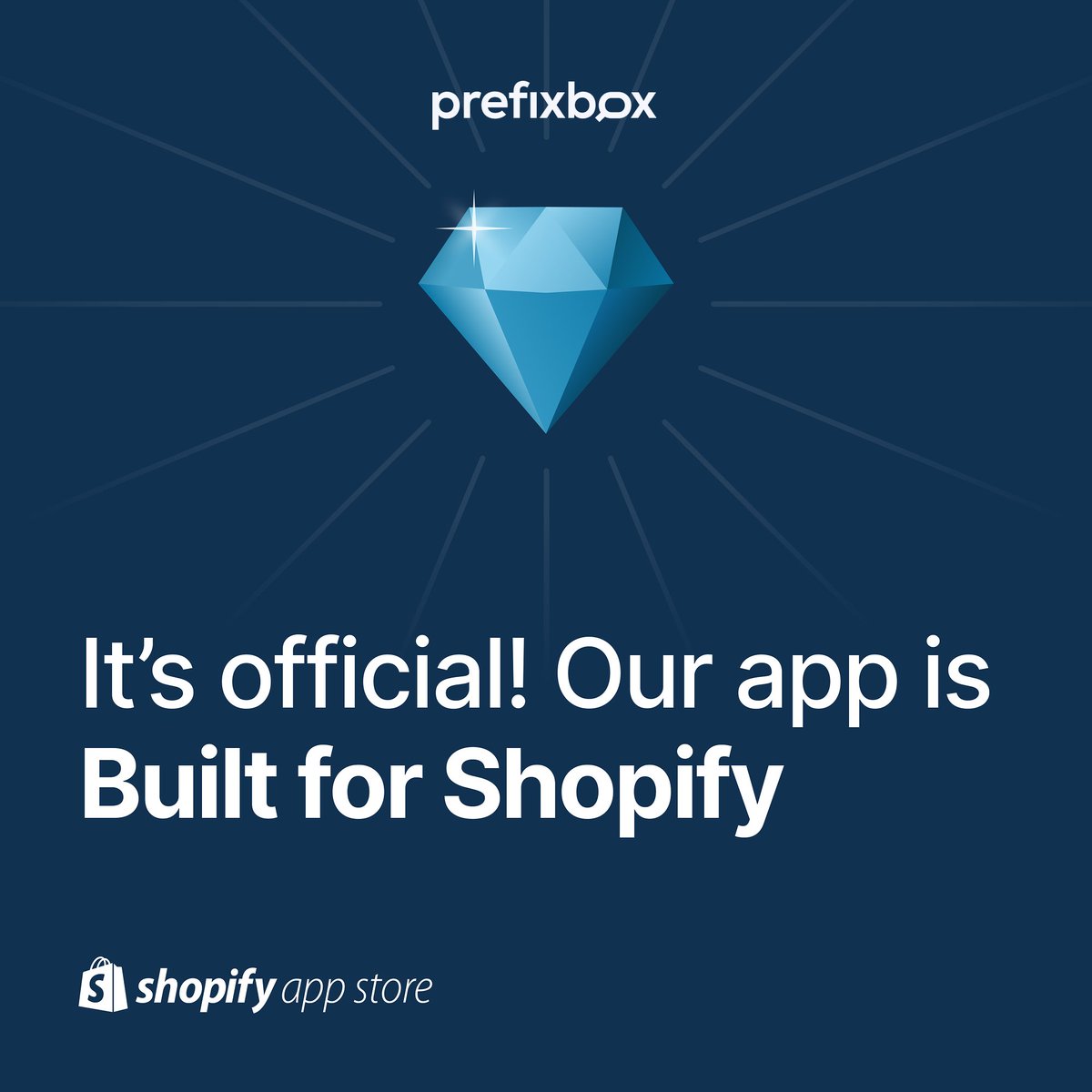 🥁 Prefixbox is now 'Built for <a href="/Shopify/">Shopify</a> ' 💎 

We are thrilled to announce that the Prefixbox AI Search &amp; Filter app has officially earned the 'Built for Shopify' status —the first among enterprise search providers!

apps.shopify.com/prefixbox-sear…